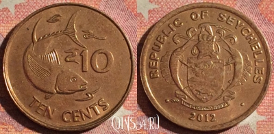 Сейшельские Острова 10 центов 2012 г., KM# 48a, 115i-096