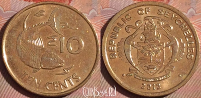 Сейшельские Острова 10 центов 2012 года, KM# 48a, 125a-020