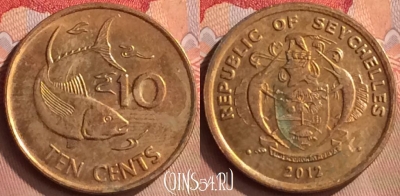 Сейшельские Острова 10 центов 2012 г., KM# 48a, 422-026