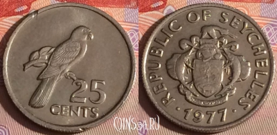 Сейшельские Острова 25 центов 1977 г., KM# 33, 296c-073