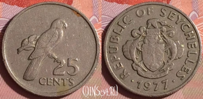 Сейшельские Острова 25 центов 1977 г., KM# 33, 335i-029
