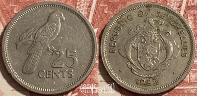Сейшельские Острова 25 центов 1982 г., KM# 49, 236r-060