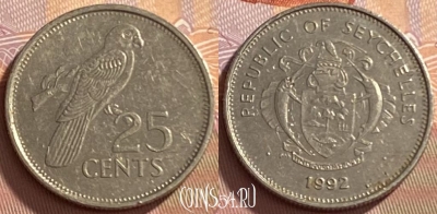 Сейшельские Острова 25 центов 1992 г., KM# 49, 214p-073