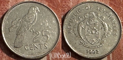 Сейшельские Острова 25 центов 1992 г., KM# 49, 477s-076