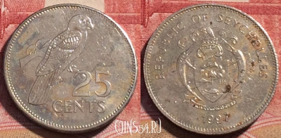 Сейшельские Острова 25 центов 1997 г., KM# 49a, 072c-010