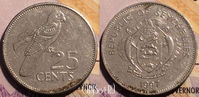 Сейшельские Острова 25 центов 1997 года, KM# 49a, 191a-111