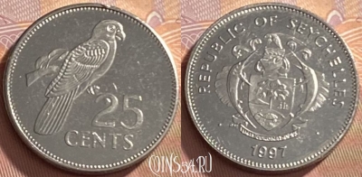 Сейшельские Острова 25 центов 1997 г., KM# 49a, 214p-117