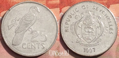 Сейшельские Острова 25 центов 1997 года, KM# 49a, 282a-119