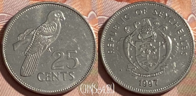 Сейшельские Острова 25 центов 1997 г., KM# 49a, 489р-136
