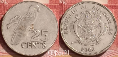 Сейшельские Острова 25 центов 2000 г., KM# 49a, 136l-134