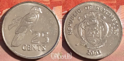 Сейшельские Острова 25 центов 2003 г., KM# 49a, 082c-053