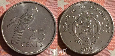 Сейшельские Острова 25 центов 2003 г., KM# 49a, 370-014
