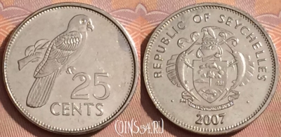 Сейшельские Острова 25 центов 2007 года, KM# 49a, 362k-022