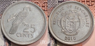 Сейшелы 25 центов 2010 года, 49a, 116-090