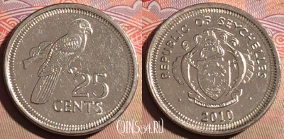 Сейшельские Острова 25 центов 2010 г., KM# 49a, 221a-063