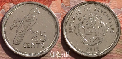 Сейшельские Острова 25 центов 2010 г., KM# 49a, 247a-072