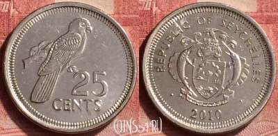 Сейшельские Острова 25 центов 2010 г., KM# 49a, 377l-057