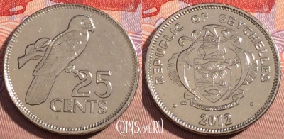Сейшельские Острова 25 центов 2012 г., KM# 49a, 090b-007