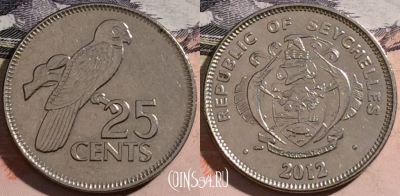 Сейшелы 25 центов 2012 года, KM# 49a, a143-066