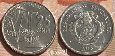 Сейшельские Острова 25 центов 2016 года, 496р-102 ♛