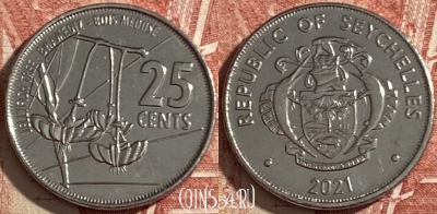 Сейшельские Острова 25 центов 2021 года, 478р-140