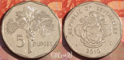 Сейшельские Острова 5 рупий 2010 г., KM# 51, 273a-136