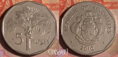 Сейшельские Острова 5 рупий 2010 г., KM# 51, 338-043