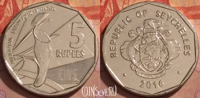 Сейшельские Острова 5 рупий 2016 года, 368k-121