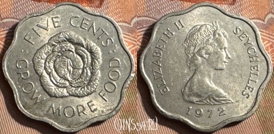 Сейшельские Острова 5 центов 1972, KM# 18, 202s-002