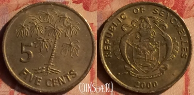 Сейшельские Острова 5 центов 2000 года, KM# 47, 413-077