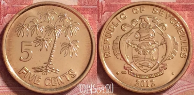Сейшельские Острова 5 центов 2012 г., UNC, 267j-039