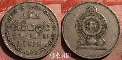 Шри-Ланка 1 рупия 1982 года, KM# 136.2, 244a-013