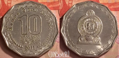 Шри-Ланка 10 рупий 2011 года, KM# 181, 151m-068