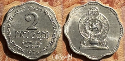 Шри-Ланка 2 цента 1978 года, KM# 138, 501s-142