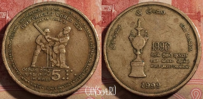 Шри-Ланка 5 рупий 1999 года, KM# 161, 215-113