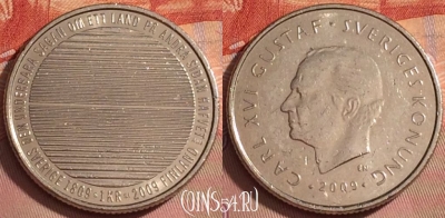 Швеция 1 крона 2009 года, KM# 916, 359k-008