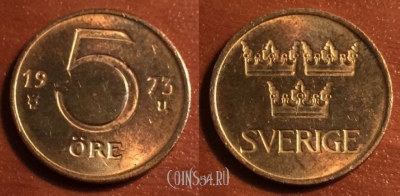 Швеция 5 эре 1973 года, 43-066