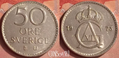 Швеция 50 эре 1973 года, KM# 837, 346l-044