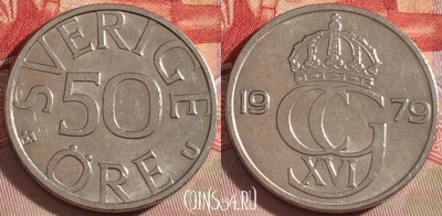 Швеция 50 эре 1979 года, KM# 855, 091b-028