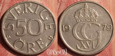 Швеция 50 эре 1979 года, KM# 855, 387n-135