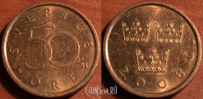Швеция 50 эре 2008 года, 47-163