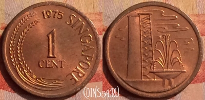 Сингапур 1 цент 1975 года, KM# 1, 311n-031