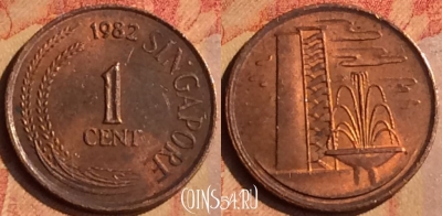 Сингапур 1 цент 1982 года, KM# 1a, 144n-019