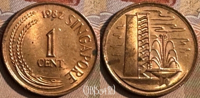 Сингапур 1 цент 1982 года, KM# 1a, s438s-082