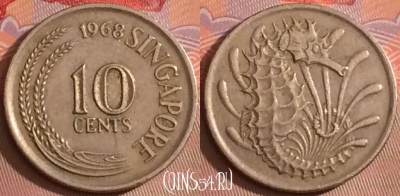 Сингапур 10 центов 1968 года, KM# 3, 099j-012