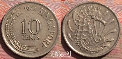 Сингапур 10 центов 1970 года, KM# 3, 245a-001