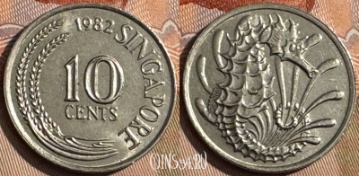 Сингапур 10 центов 1982 года, KM# 3, 204s-138