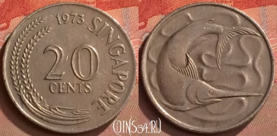 Сингапур 20 центов 1973 года, KM# 4, 269m-056