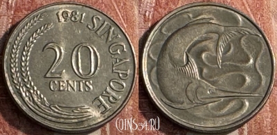 Сингапур 20 центов 1981 года, KM# 4, 118s-019