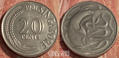 Сингапур 20 центов 1981 года, KM# 4, 244q-171
